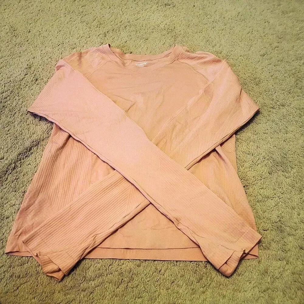 Athletic workout top bundle- Lucky in Love blue long sleeve and pink long sleeve - Picture 5 of 7